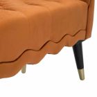 Nowoczesna prostokątna ławka z drewna i tkaniny - Theodore Viadurini