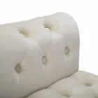 Nowoczesna prostokątna ławka z drewna i tkaniny - Theodore Viadurini