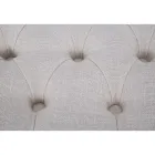 Ławka Shabby Chic z drewna z siedziskiem z pikowanej tkaniny - Rocchetta Viadurini