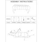 Ławka Shabby Chic z drewna z siedziskiem z pikowanej tkaniny - Rocchetta Viadurini