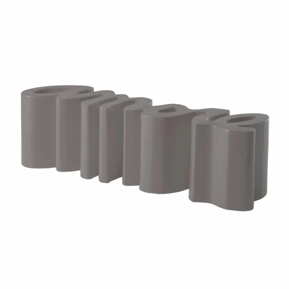 Kolorowa ławka Slide Love modern made in Italy Viadurini