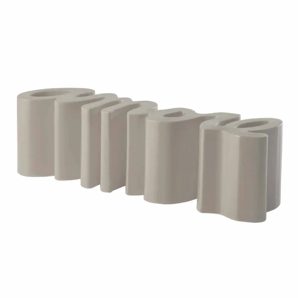 Kolorowa ławka Slide Love modern made in Italy Viadurini