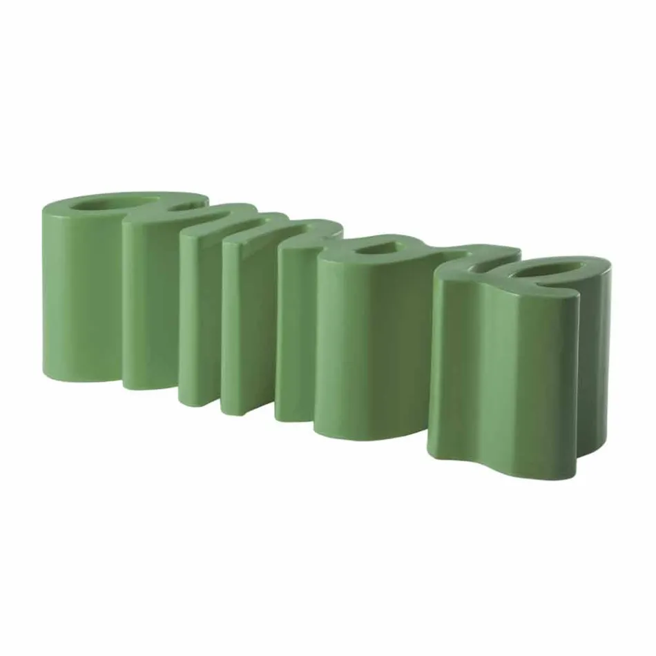 Kolorowa ławka Slide Love modern made in Italy Viadurini