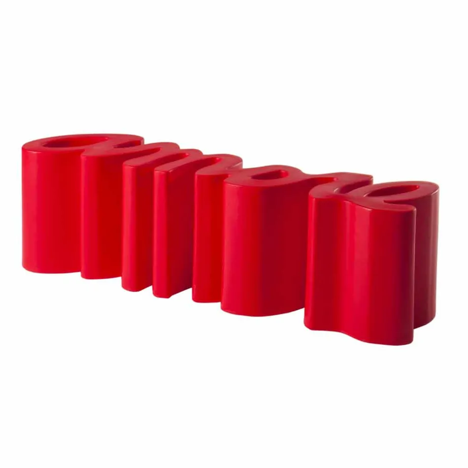 Kolorowa ławka Slide Love modern made in Italy Viadurini