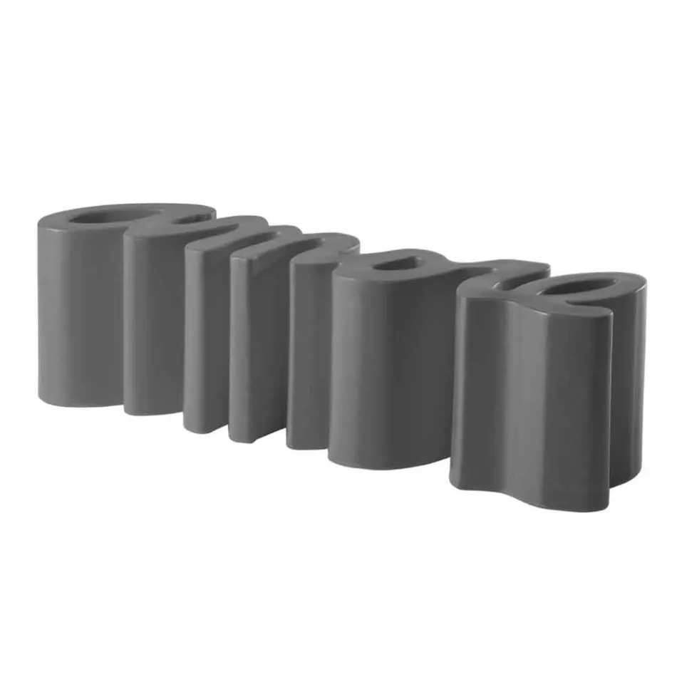 Kolorowa ławka Slide Love modern made in Italy Viadurini