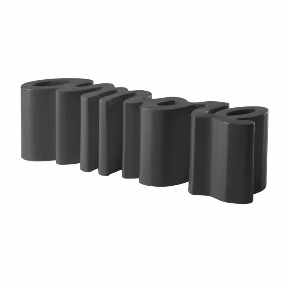 Kolorowa ławka Slide Love modern made in Italy Viadurini