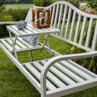 Metalowa ławka zewnętrzna z rozkładanym stołem - Graffetta Viadurini