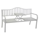 Metalowa ławka zewnętrzna z rozkładanym stołem - Graffetta Viadurini