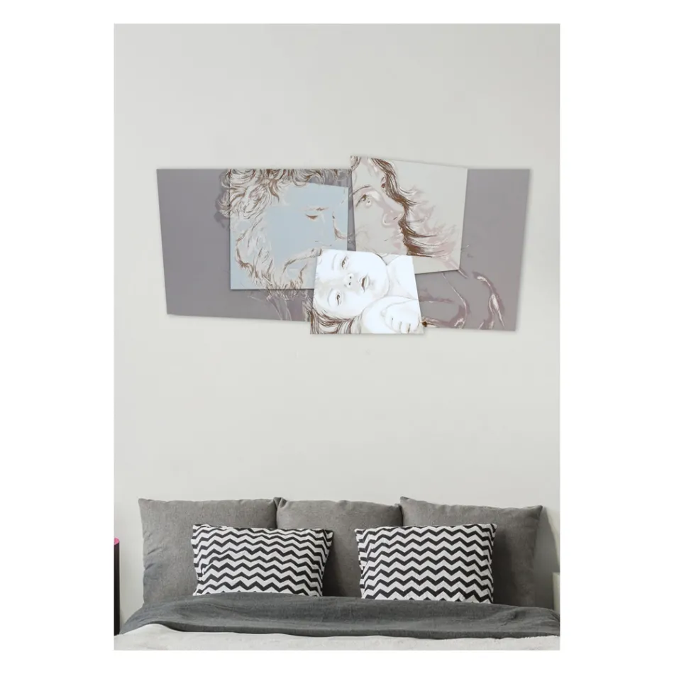 Panel z Betlejemską Rodziną Made in Laser Made in Italy - Paola Viadurini