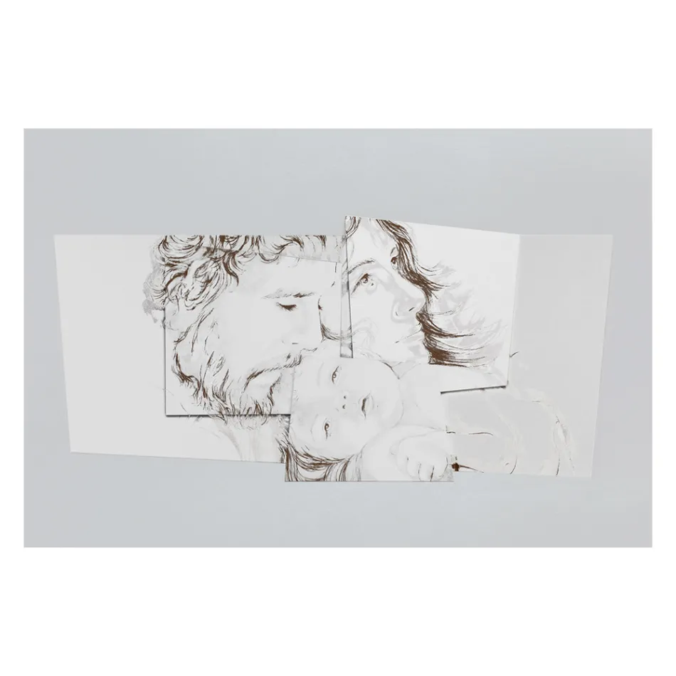 Panel z Betlejemską Rodziną Made in Laser Made in Italy - Paola Viadurini