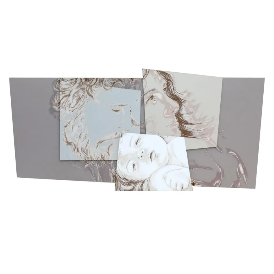 Panel z Betlejemską Rodziną Made in Laser Made in Italy - Paola Viadurini