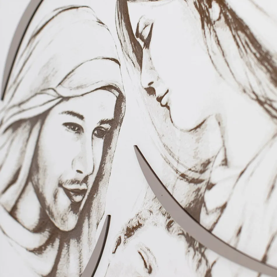 Panel z grawerowaną laserowo rodziną Made in Italy - Micky Viadurini