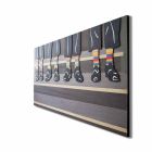 Panel Dekoracyjny 120x60 cm Drewno z Intarsjami i Płaskorzeźbą - Tucatuca Viadurini