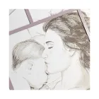 Panel grawerowany laserowo z kobietą i dzieckiem Made in Italy - Harald Viadurini