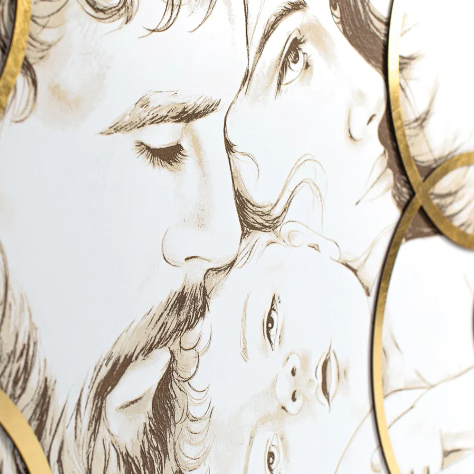 Panel wykonany laserem Sagrada Familia Made in Italy - Elisa Viadurini