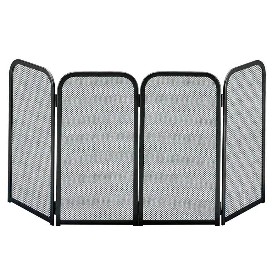 Łapacz iskier z 4 drzwiami Wykonany z metalu Made in Italy - Królik Viadurini