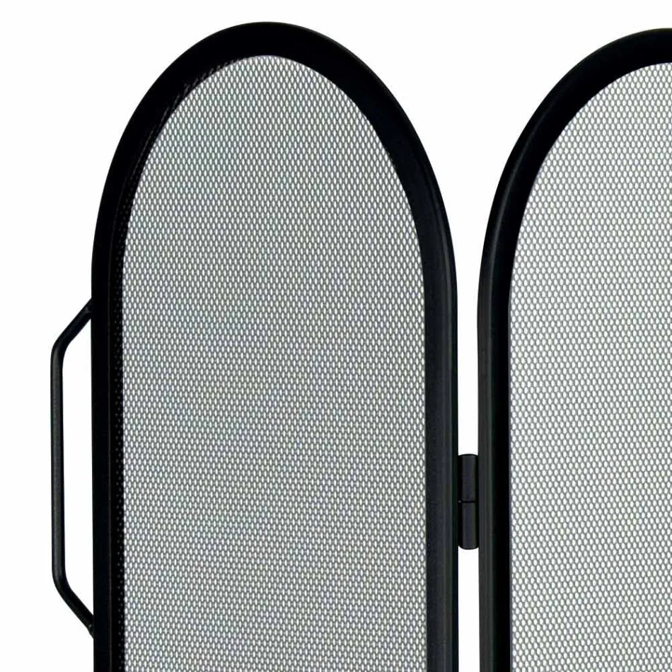 Łapacz iskier z 6 drzwiczkami wykonanymi z metalu Made in Italy - Koń Viadurini