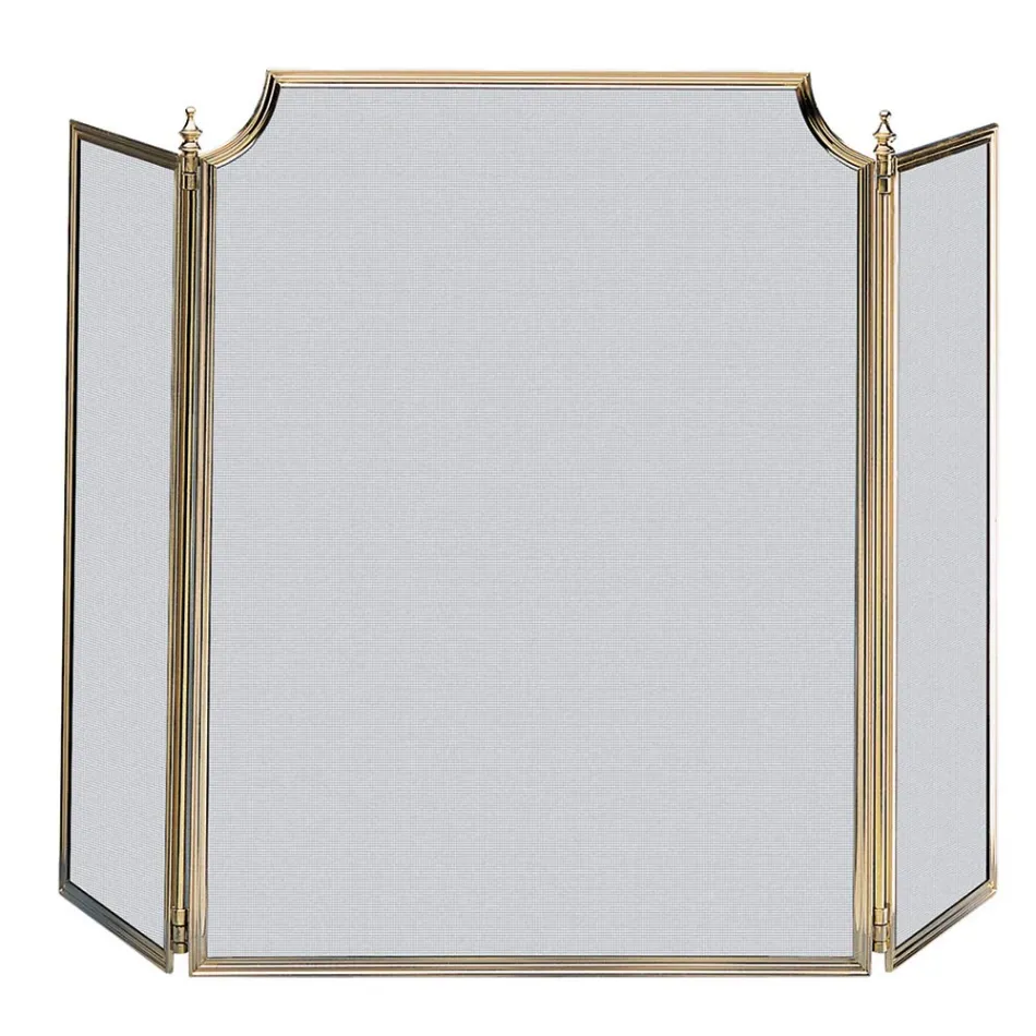 Łapacz iskier z cienką czarną siatką i mosiądzem Made in Italy - Wieloryb Viadurini