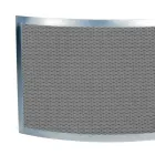 Łapacz iskier z czarną siatką i zakrzywioną stalą Made in Italy - szafir Viadurini