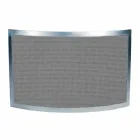 Łapacz iskier z czarną siatką i zakrzywioną stalą Made in Italy - szafir Viadurini