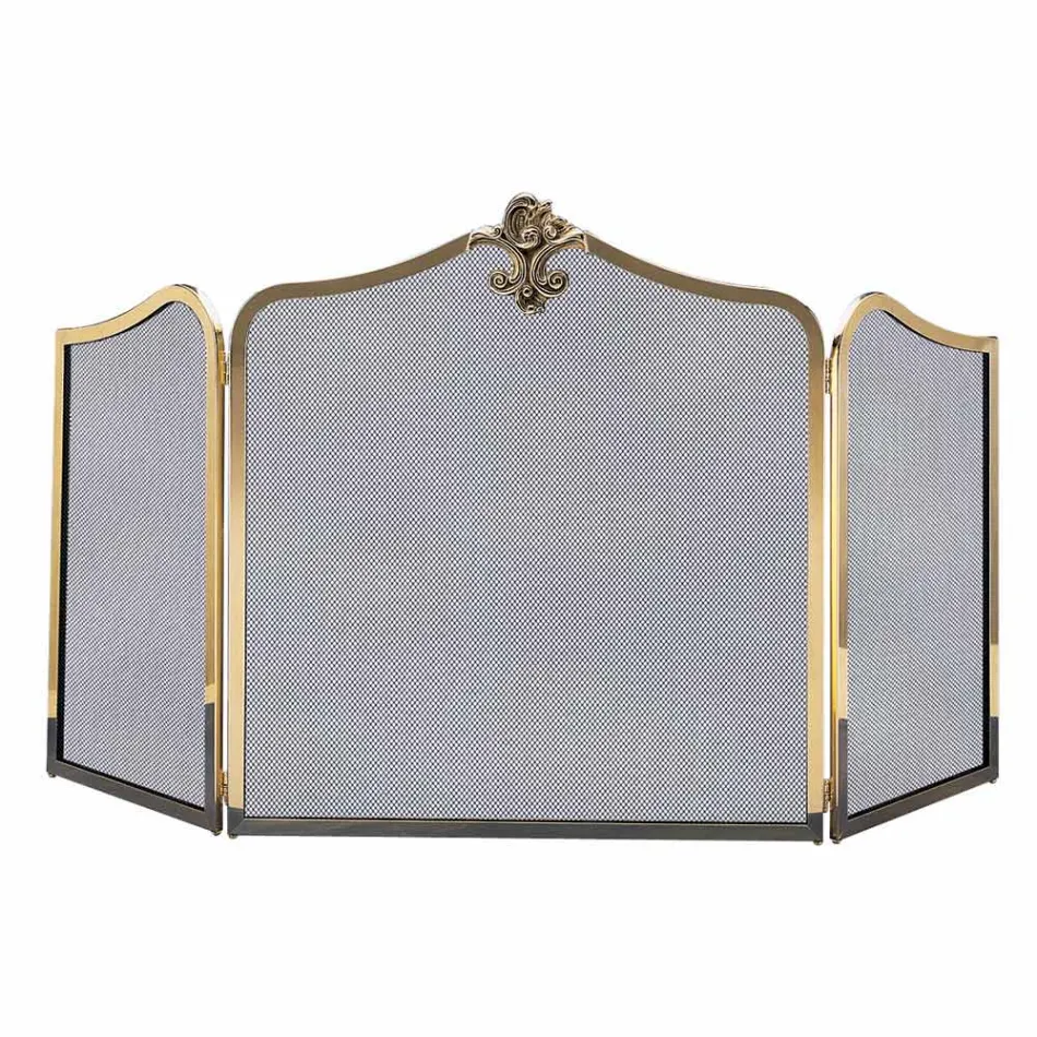 Łapacz iskier z czarną stalową siatką w różnych rozmiarach Made in Italy - Rana Viadurini