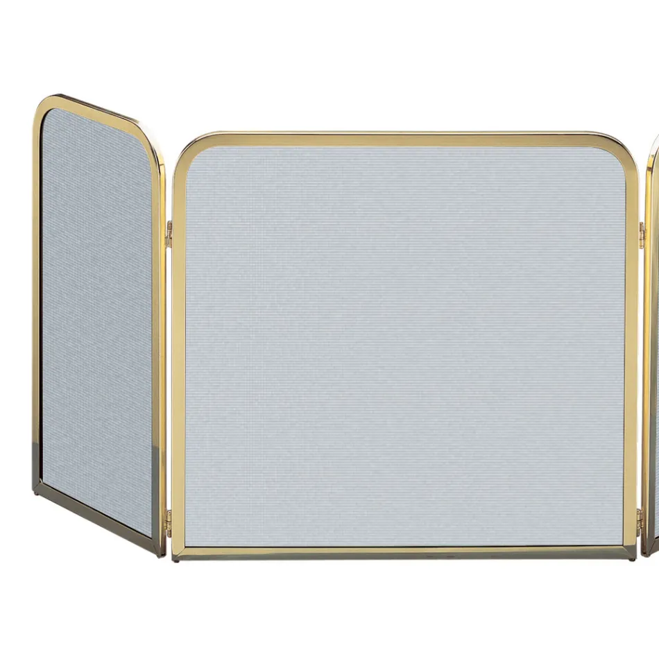 Łapacz iskier z mosiądzu i czarnej siatki w różnych rozmiarach Made in Italy - Iguana Viadurini