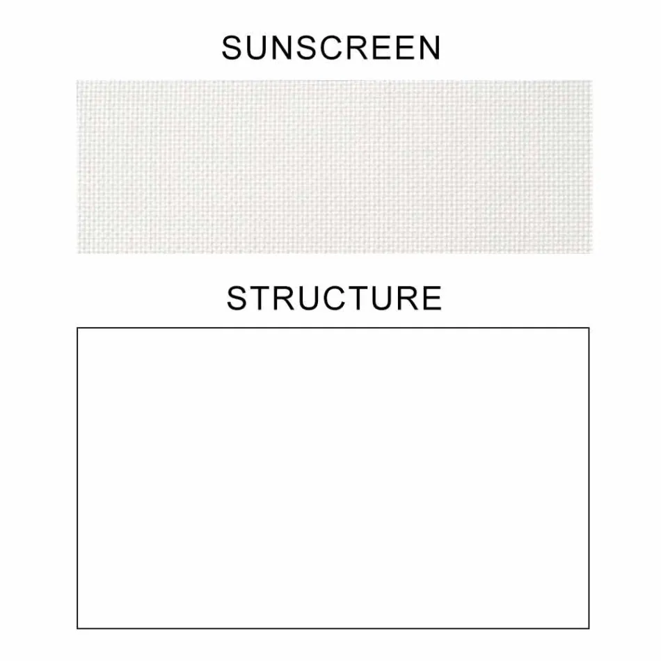 Parasol materiałowy ze strukturą aluminiową - Emma Sunscreen firmy Varaschin Viadurini