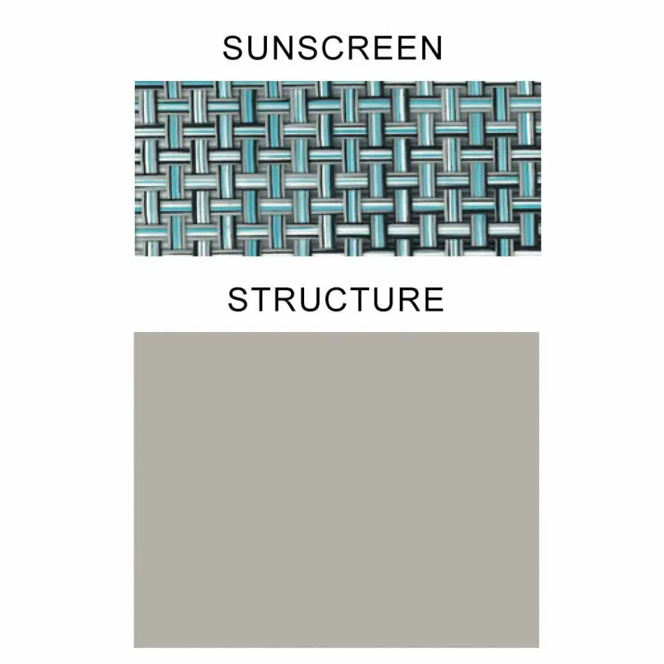 Parasol materiałowy ze strukturą aluminiową - Emma Sunscreen firmy Varaschin Viadurini