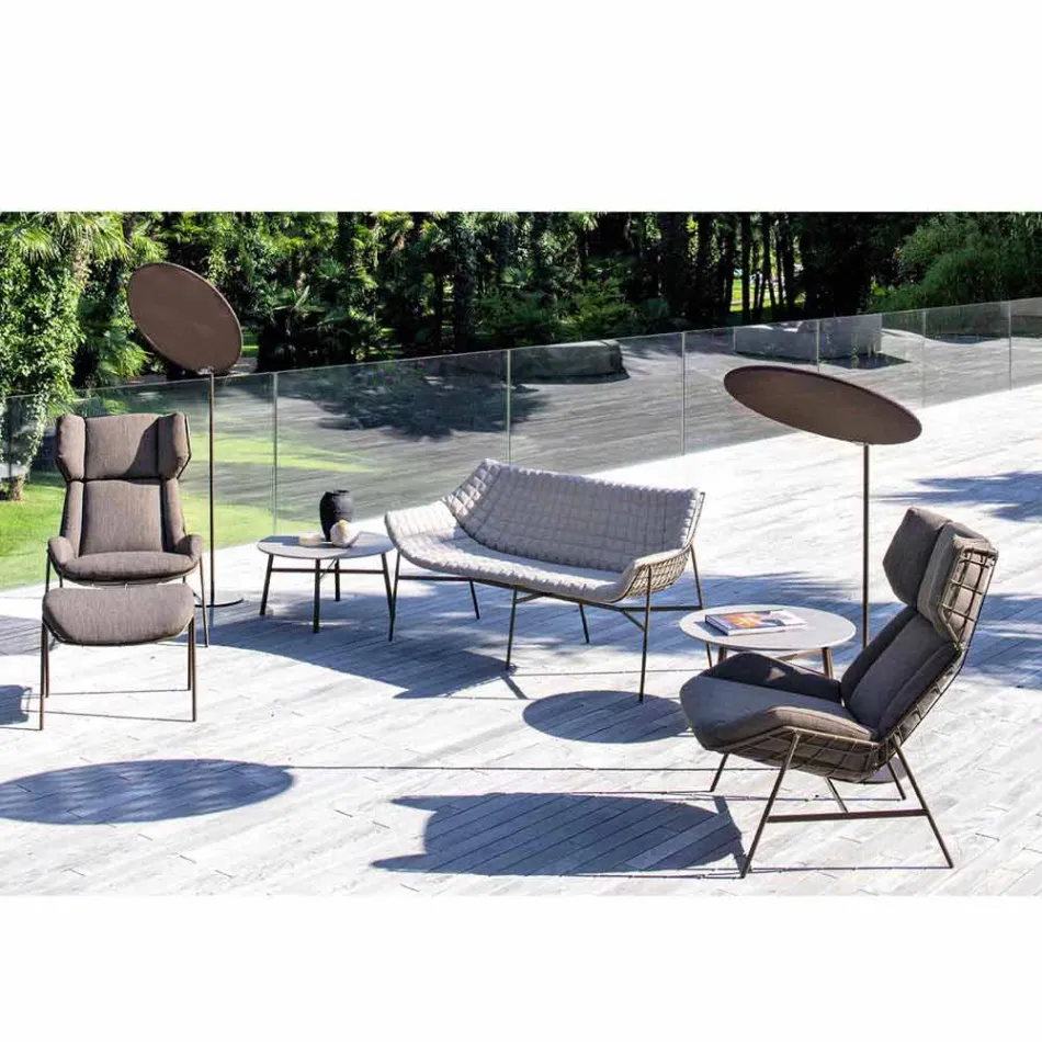 Parasol materiałowy ze strukturą aluminiową - Emma Sunscreen firmy Varaschin Viadurini