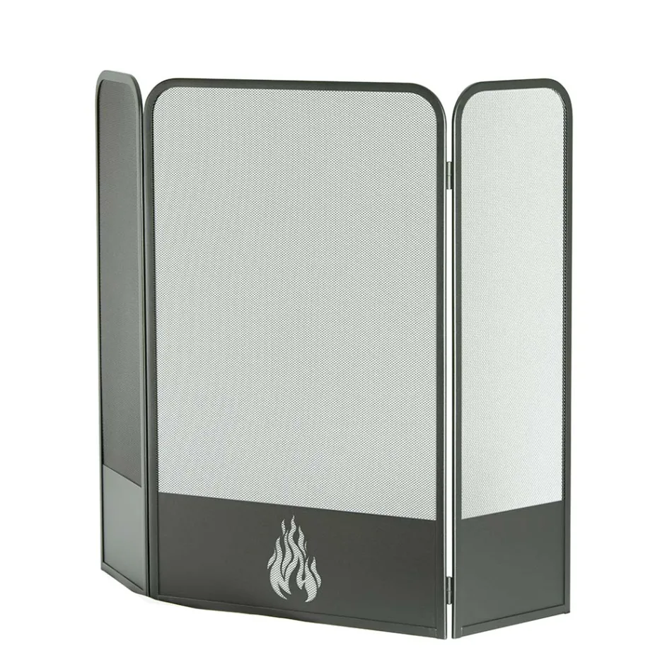 Osłona pieca z 3 metalowymi drzwiami Made in Italy - Cigno Viadurini