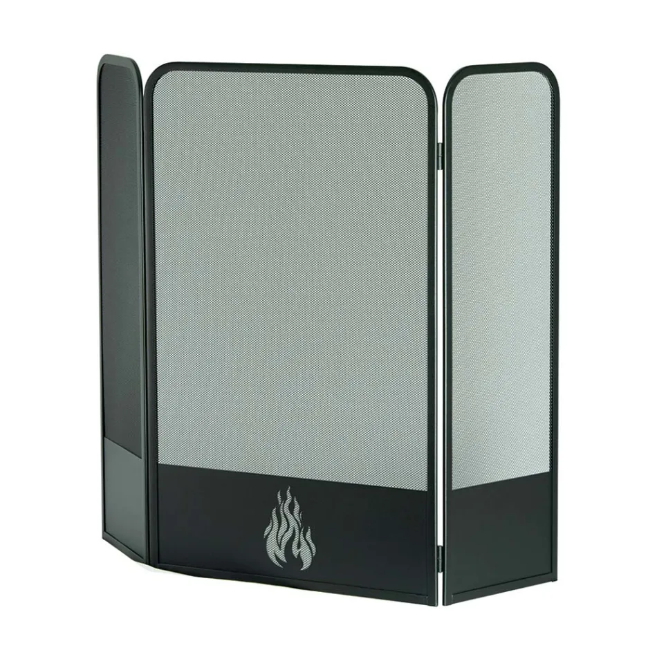 Osłona pieca z 3 metalowymi drzwiami Made in Italy - Cigno Viadurini