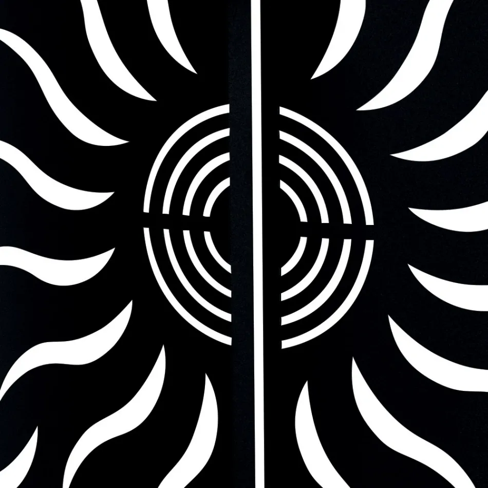 Zakrzywiona osłona pieca z 2 metalowymi drzwiczkami Made in Italy - Kaczka Viadurini