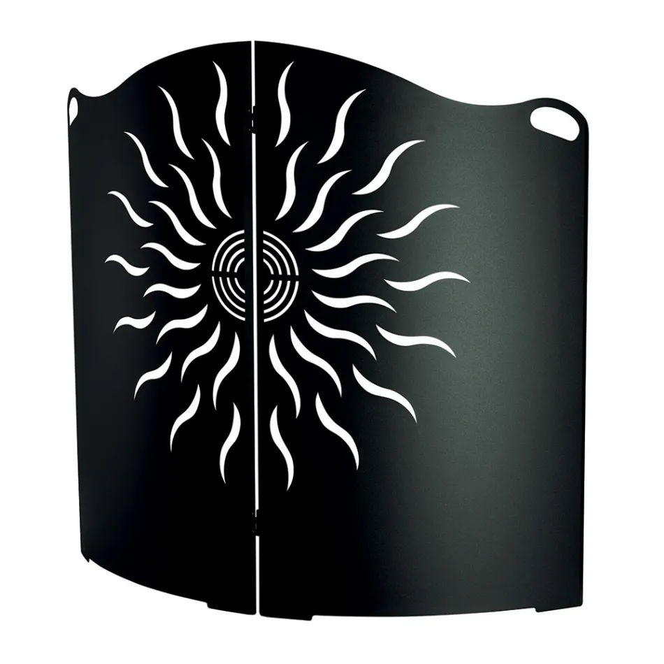 Zakrzywiona osłona pieca z 2 metalowymi drzwiczkami Made in Italy - Kaczka Viadurini