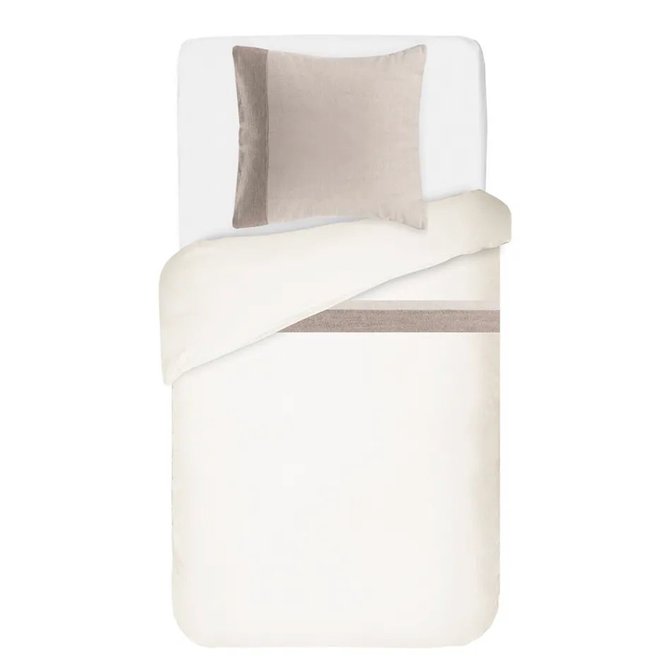 Zestaw poszewek na kołdrę w 90% bawełny i 10% lnu z 1 poszewką na poduszkę Wyprodukowano we Włoszech - Nestle Viadurini