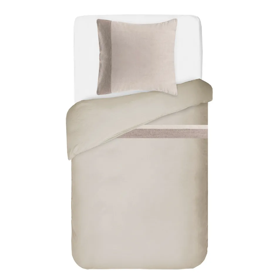 Zestaw poszewek na kołdrę w 90% bawełny i 10% lnu z 1 poszewką na poduszkę Wyprodukowano we Włoszech - Nestle Viadurini