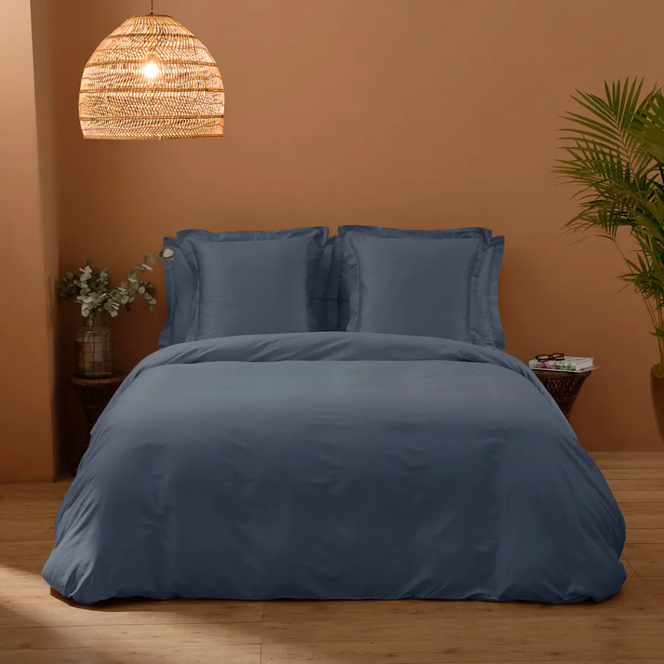 Podwójny zestaw poszewek na kołdrę z satyny bawełnianej 100% Made in Italy - Fluffy Viadurini