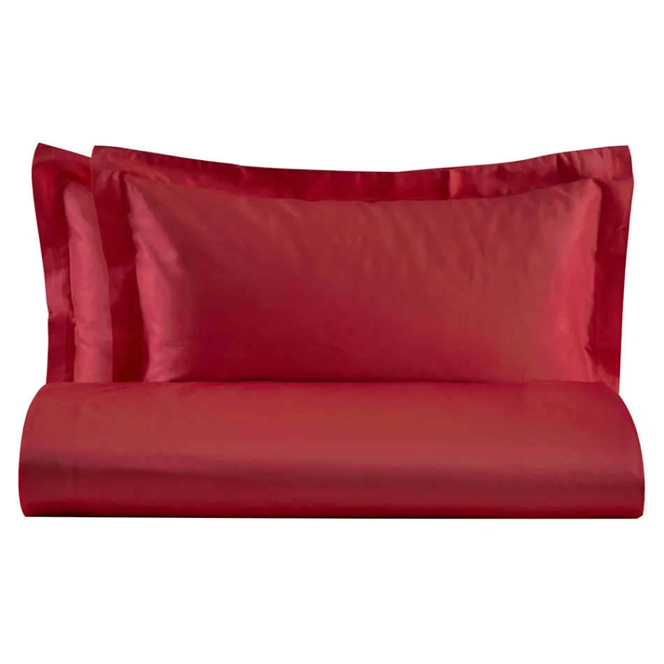 Podwójny zestaw poszewek na kołdrę z satyny bawełnianej 100% Made in Italy - Fluffy Viadurini