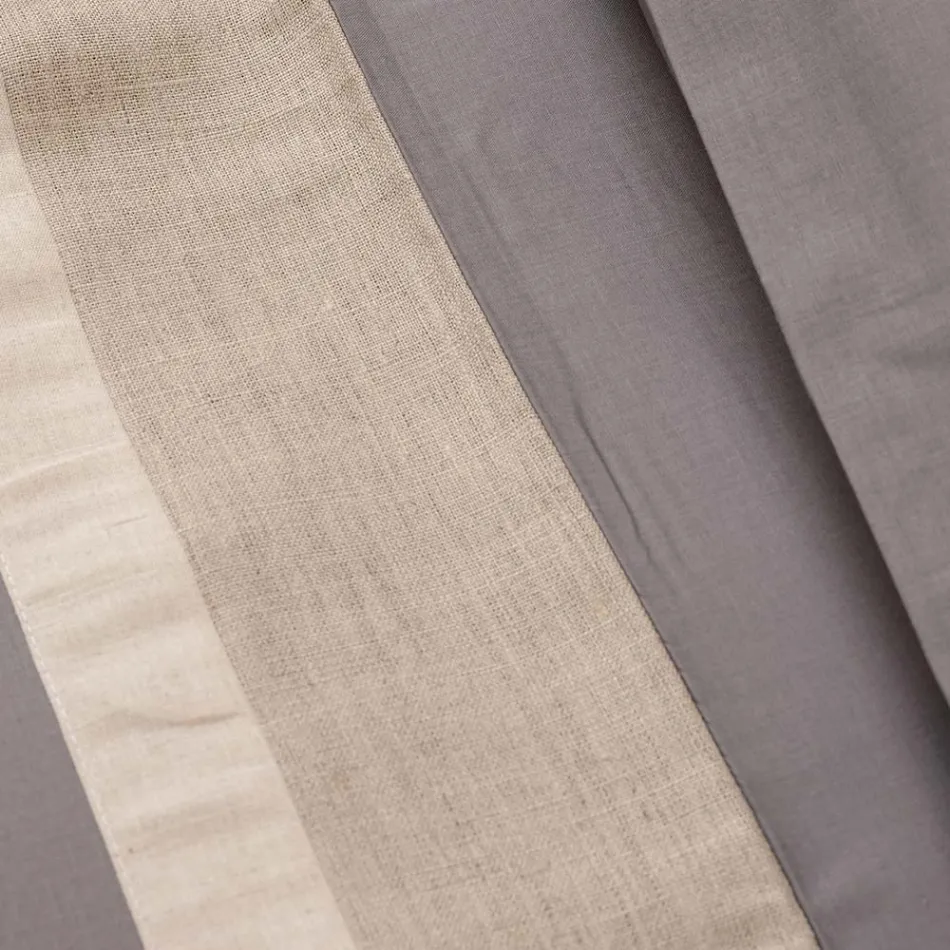 Podwójny zestaw poszewek na kołdrę w 90% bawełny i 10% lnu Wyprodukowano we Włoszech - Nestle Viadurini