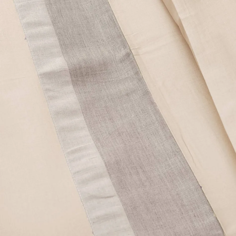 Podwójny zestaw poszewek na kołdrę w 90% bawełny i 10% lnu Wyprodukowano we Włoszech - Nestle Viadurini