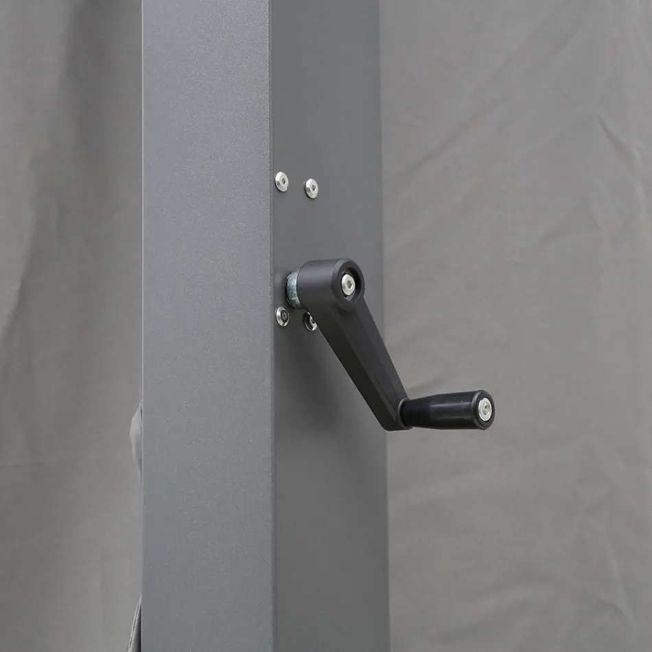 Pegola 3x4 mt w kolorze antracytowym z aluminium z korbą - Levante Viadurini