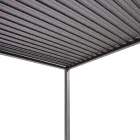 Antracytowa aluminiowa pergola z regulowanym dachem - Vitta Viadurini