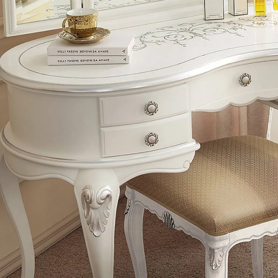 Klasyczny drewniany grzebień do makijażu z lusterkiem Made in Italy - Cambrige Viadurini