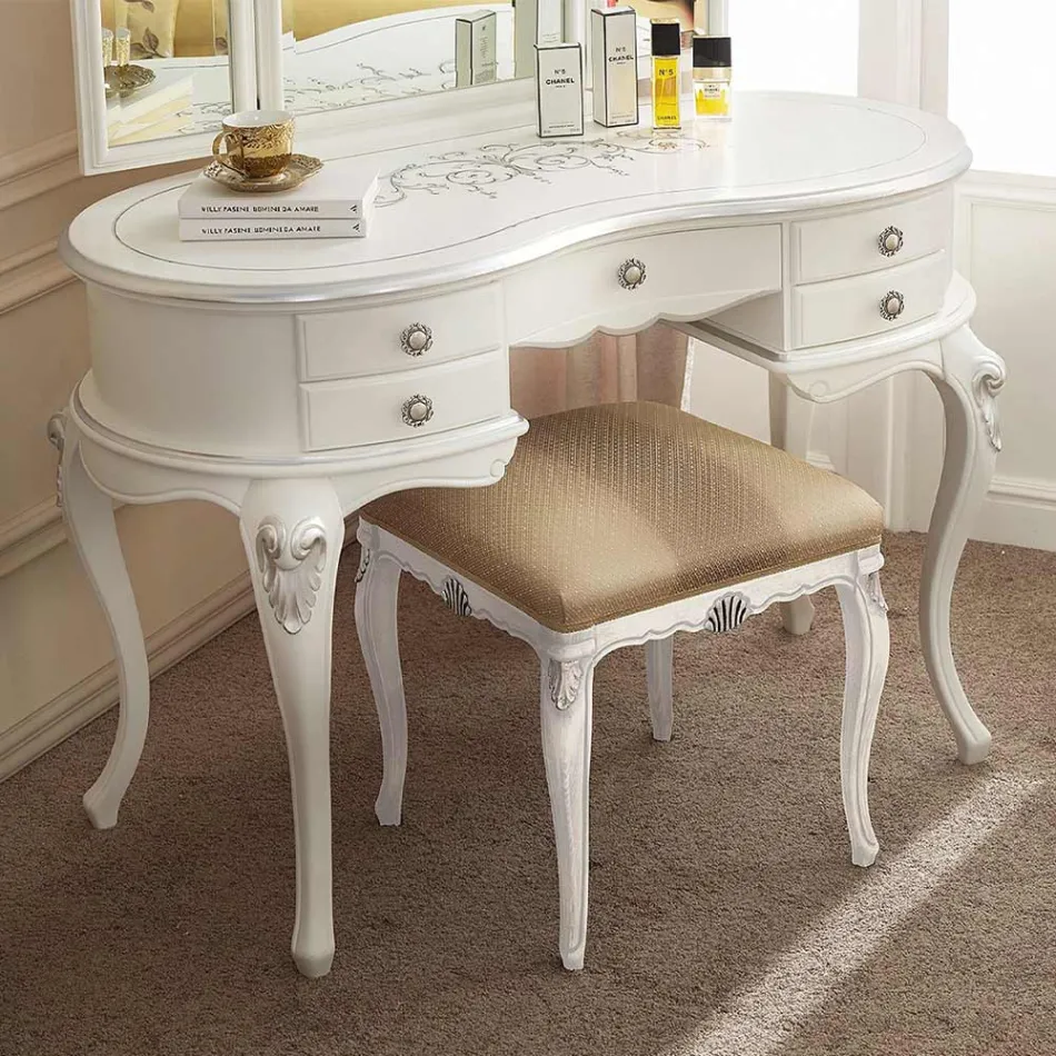 Klasyczny drewniany grzebień do makijażu z lusterkiem Made in Italy - Cambrige Viadurini