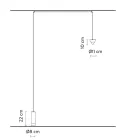 Drutowa lampa podłogowa z czarnego aluminium i stożkowego świetnego minimalistycznego designu - Mercado Viadurini