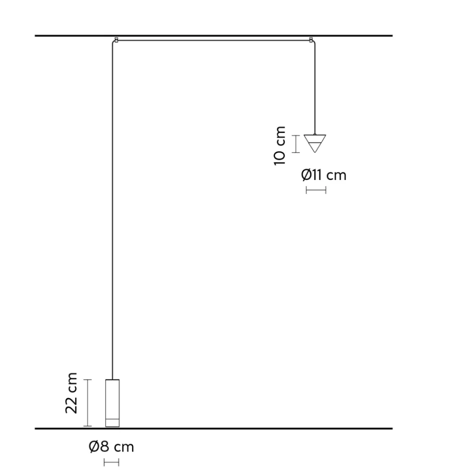 Drutowa lampa podłogowa z czarnego aluminium i stożkowego świetnego minimalistycznego designu - Mercado Viadurini