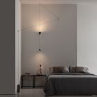 Minimalistyczna lampa podłogowa z czarnego aluminium i podwójnego stożka - Mercado Viadurini