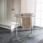 Stojak na wieszaki na ręczniki łazienkowe z mosiądzu w stylu vintage, wyprodukowany we Włoszech – Aristide Viadurini