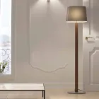 Nowoczesna lampa podłogowa z metalu z abażurem z tkaniny Made in Italy - Jump Viadurini