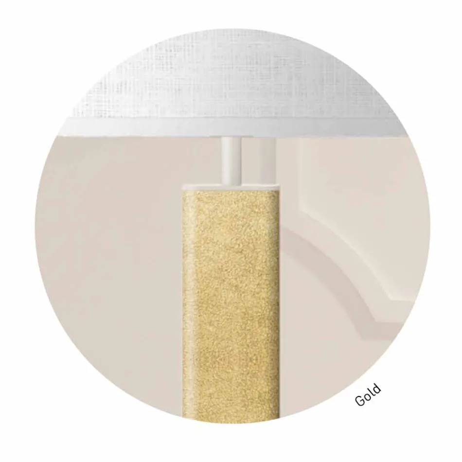 Nowoczesna lampa podłogowa z metalu z abażurem z tkaniny Made in Italy - Jump Viadurini