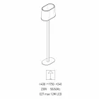 Nowoczesna lampa podłogowa z metalu z abażurem z tkaniny Made in Italy - Jump Viadurini